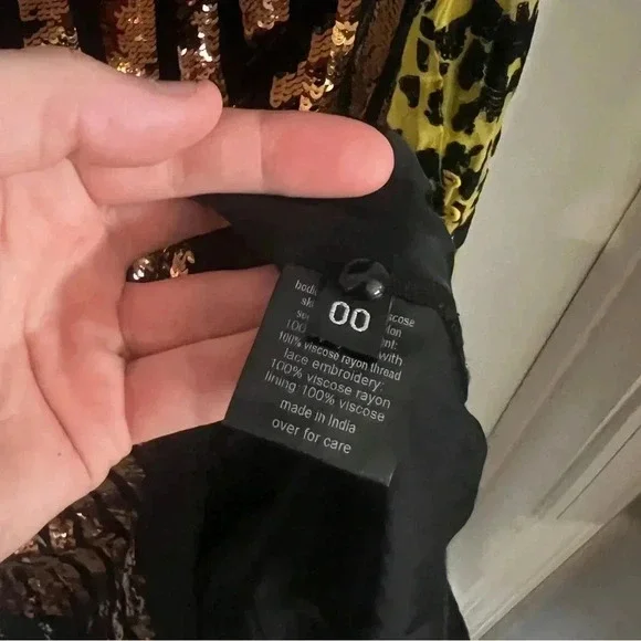 Rachel Comey Dancando Sequin Dress Size 00 Color Black Blue